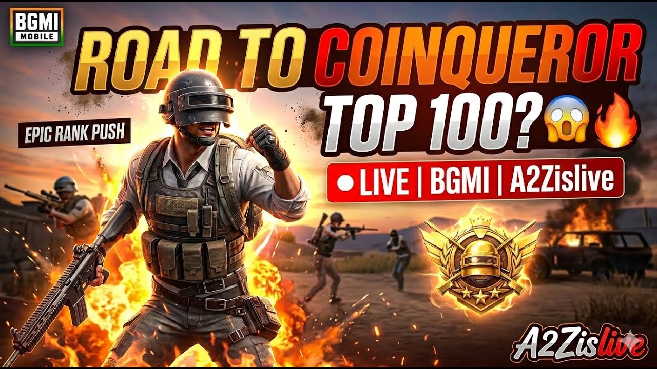 🔴 BGMI LIVE: Road to Conqueror TOP 100 😱 🔥 | Epic Rank Push & Squad Wipes |  #bgmi #BGMI #BGMILIVE
