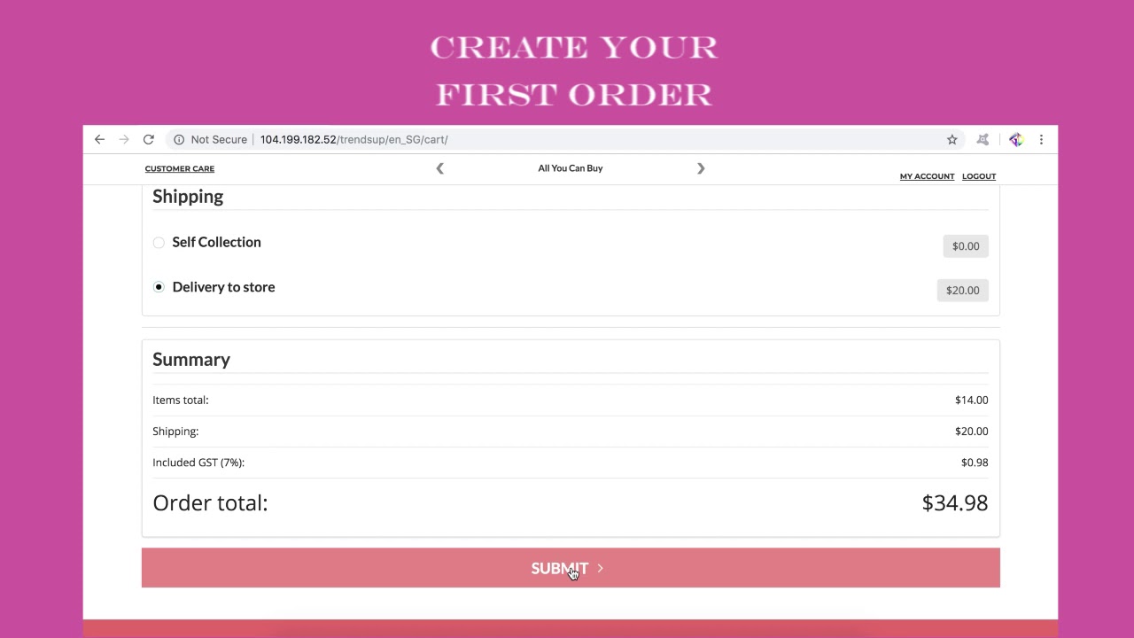 Trendsup: Customized E-commerce solution
