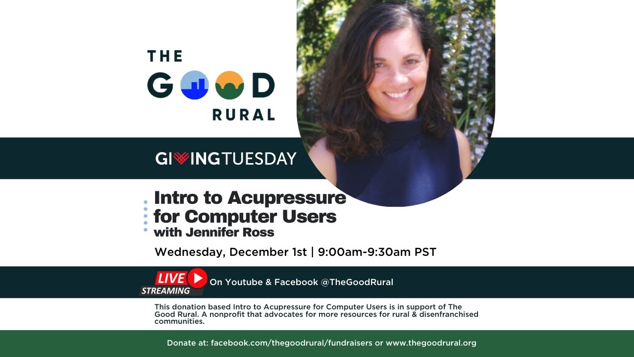 Donation Based  Live | Intro to Acupressure for Computer Users with Jennifer Ross