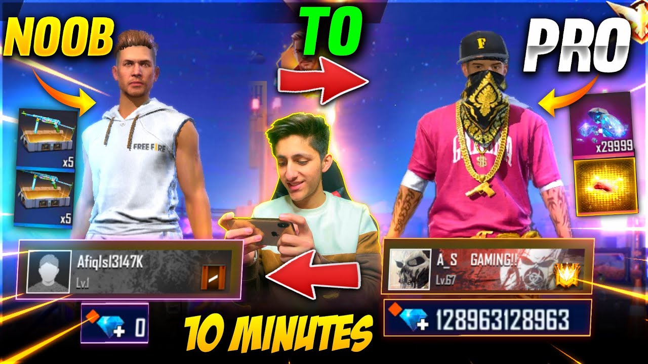 Free Fire New Account To *Pro* Challenge | Buying 30,000 Diamonds in 10 Minutes - Garena Free Fire