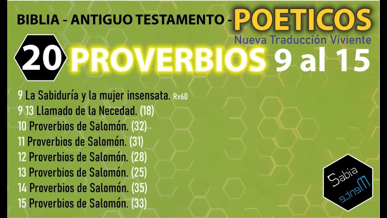 PROVERBIOS 9, 10, 11, 12, 13, 14 y 15 Audio Libro Biblia DRAMATIZADA - NTV Sm