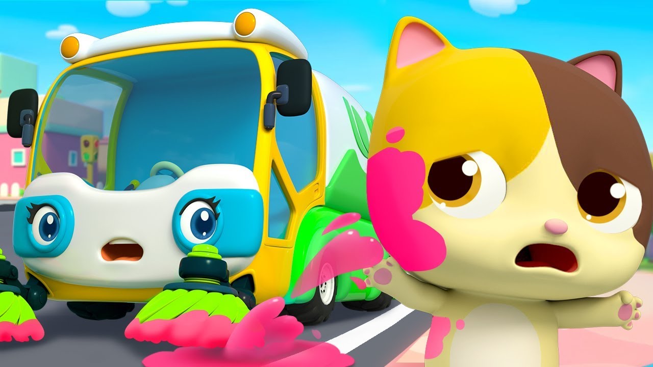 Mobil Penyapu Mobil Mengacaukan Seluruh Kota | Serigala jahat | BabyBus Bahasa Indonesia