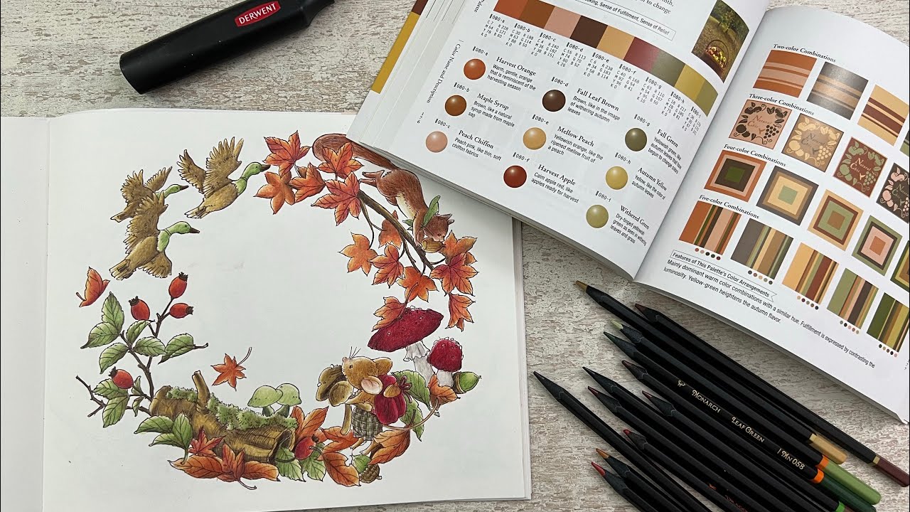 Color and chat part 2 of the fall page #coloringbook #fallcolors
