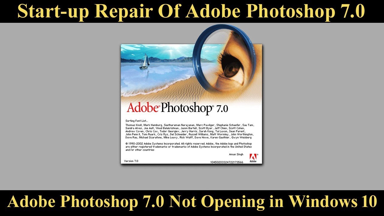 How to Start-up Repair of Adobe Photoshop 7.0 ! How to Fix If Adobe Photoshop 7.0 Not Opening.