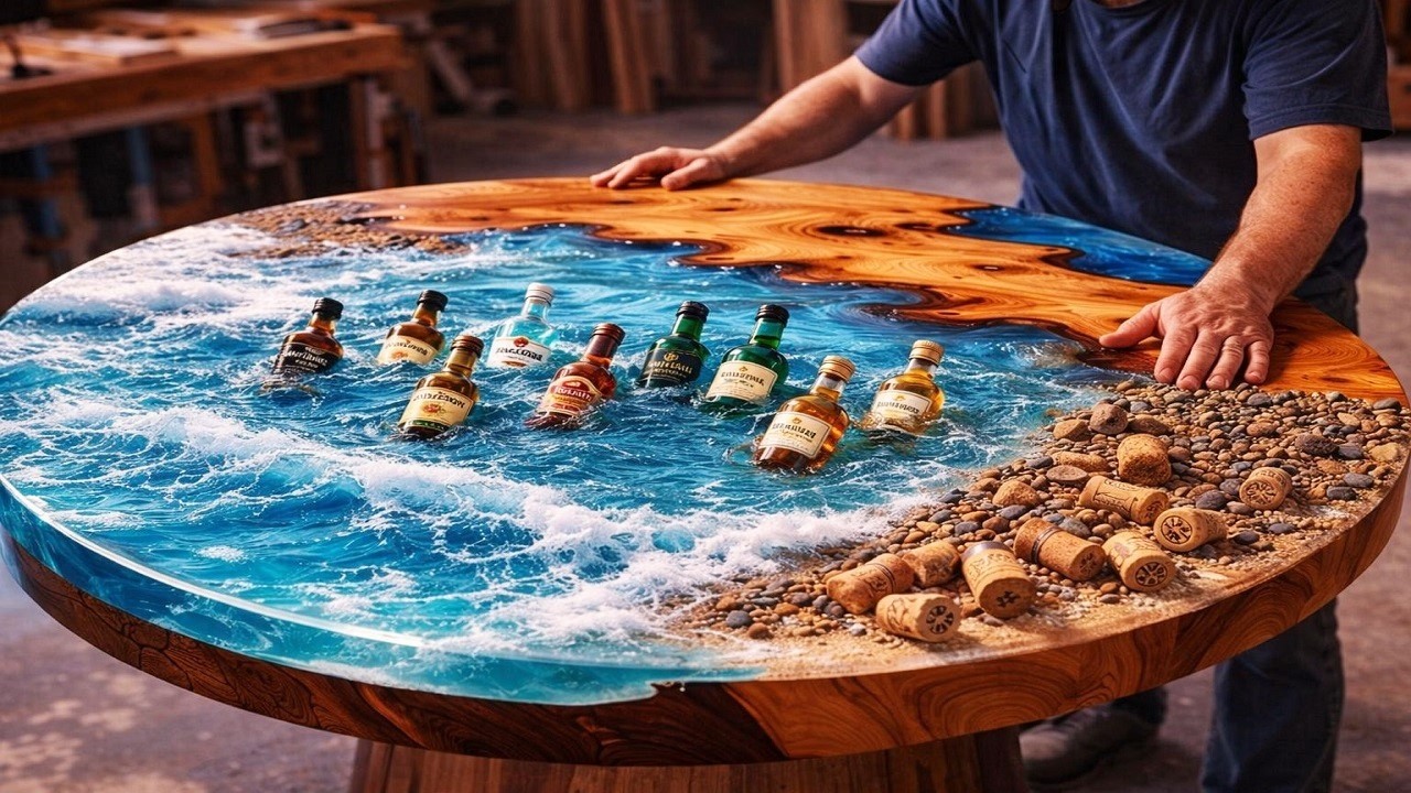 Unbelievable! Turning Burnt Wood Into a Beautiful Epoxy Table