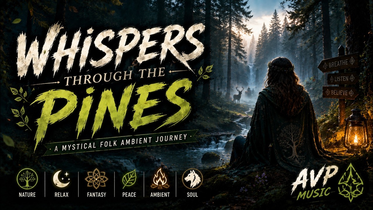 Whispers Through the Pines 🌲 | Mystical Folk Ambient Journey | AVP MUSIC