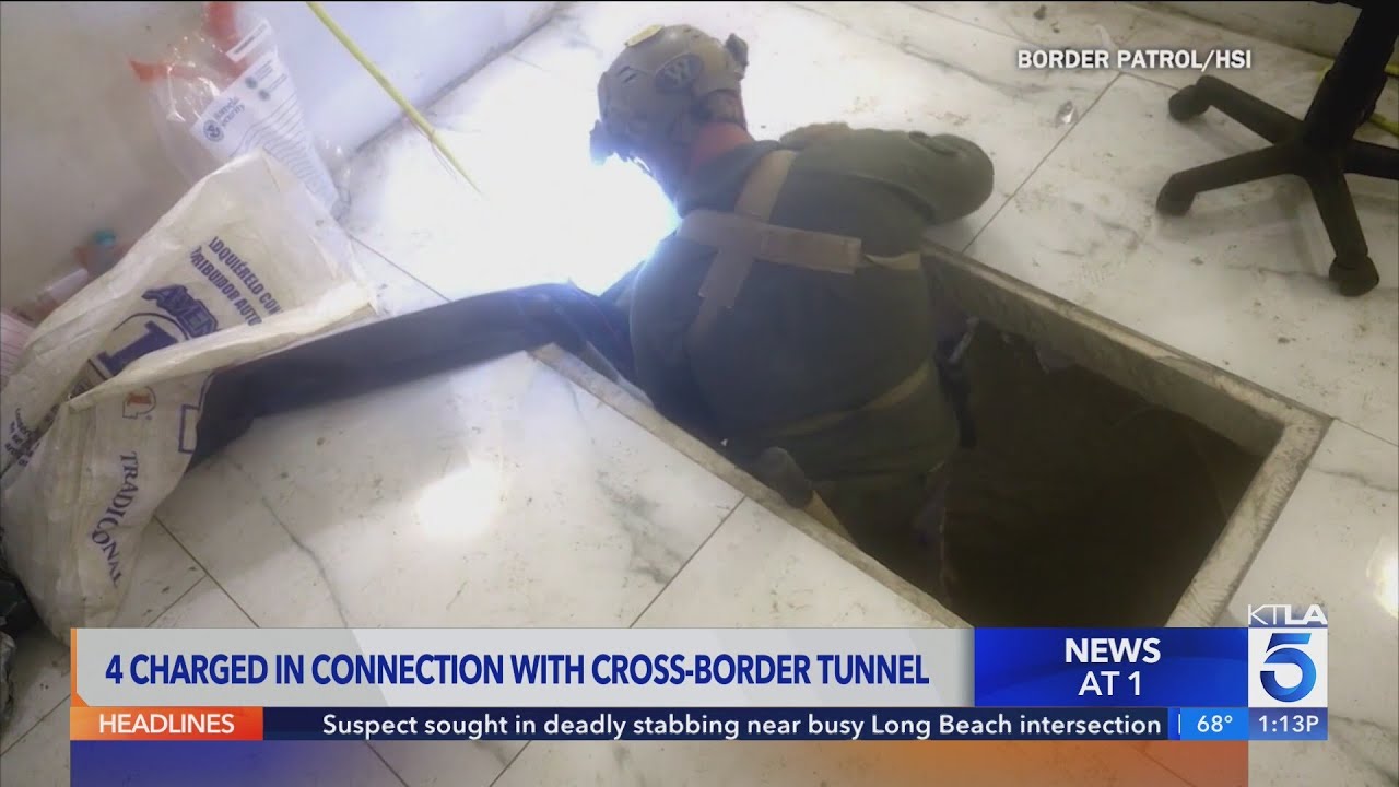 4 charged in connection with cross-border tunnel stretching from SoCal to Tijuana