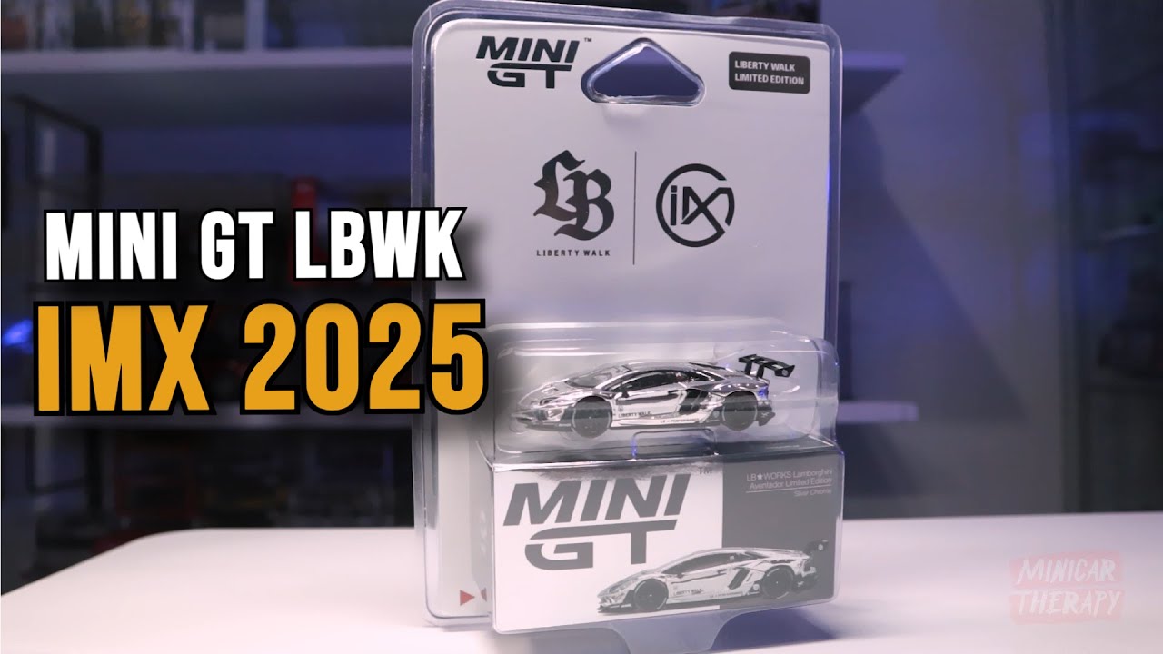 IMX 2025, DIECAST MINI GT LB WORKS LAMBORGHINI AVENTADOR LIMITED EDITION CHROME