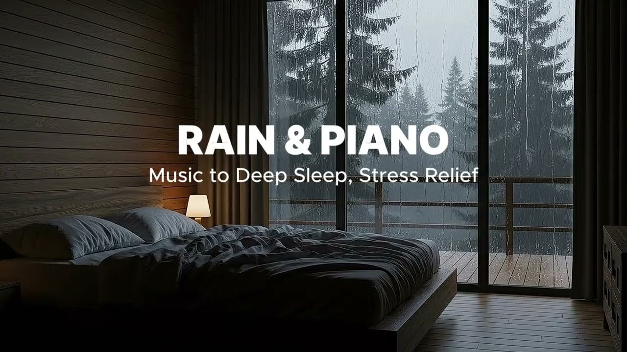 Relaxing Rain Sounds and Soft Piano – Sleep Music for Insomnia, Stress Relief and Peaceful Night