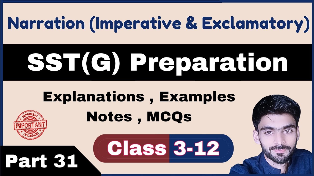 SST General Preparation KPPSC Part 31 | Direct to Indirect Imperative & Exclamatory Sentences