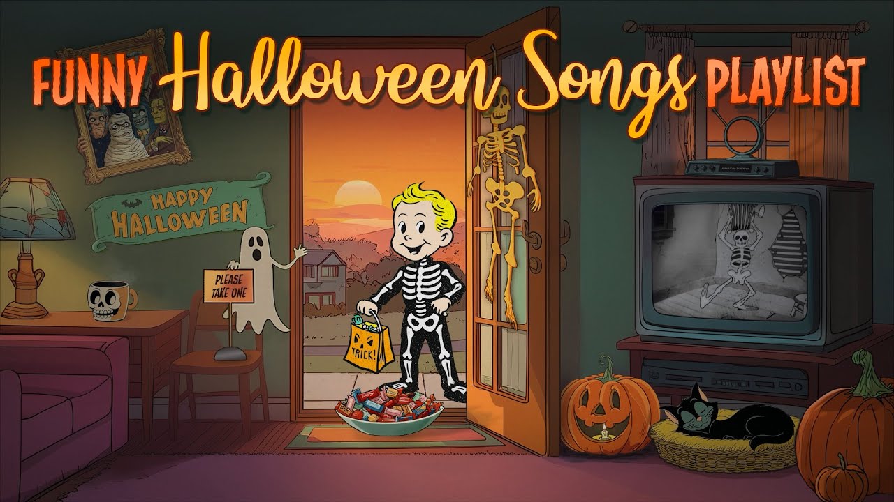 Funny Halloween Songs Playlist 👻 Classic Old Halloween Music For Classroom 🎃 Fun Halloween Songs