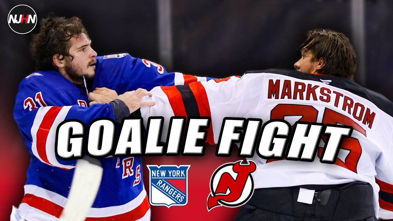 GOALIE FIGHT! Jacob Markstrom & Igor Shesterkin fight!