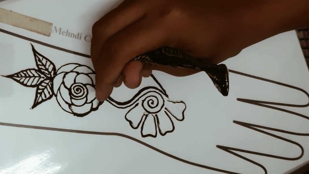 Simple arabic mehndi design🍀🍃🌿 || Front hand mehndi design #mehndi #henna #viral #art #hennadesign