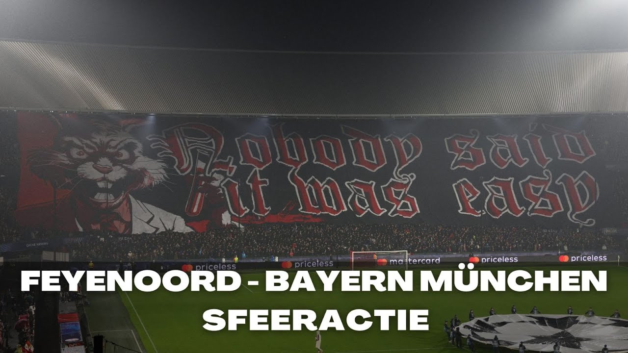 Sfeeractie Feyenoord - Bayern München | 22 januari 2025