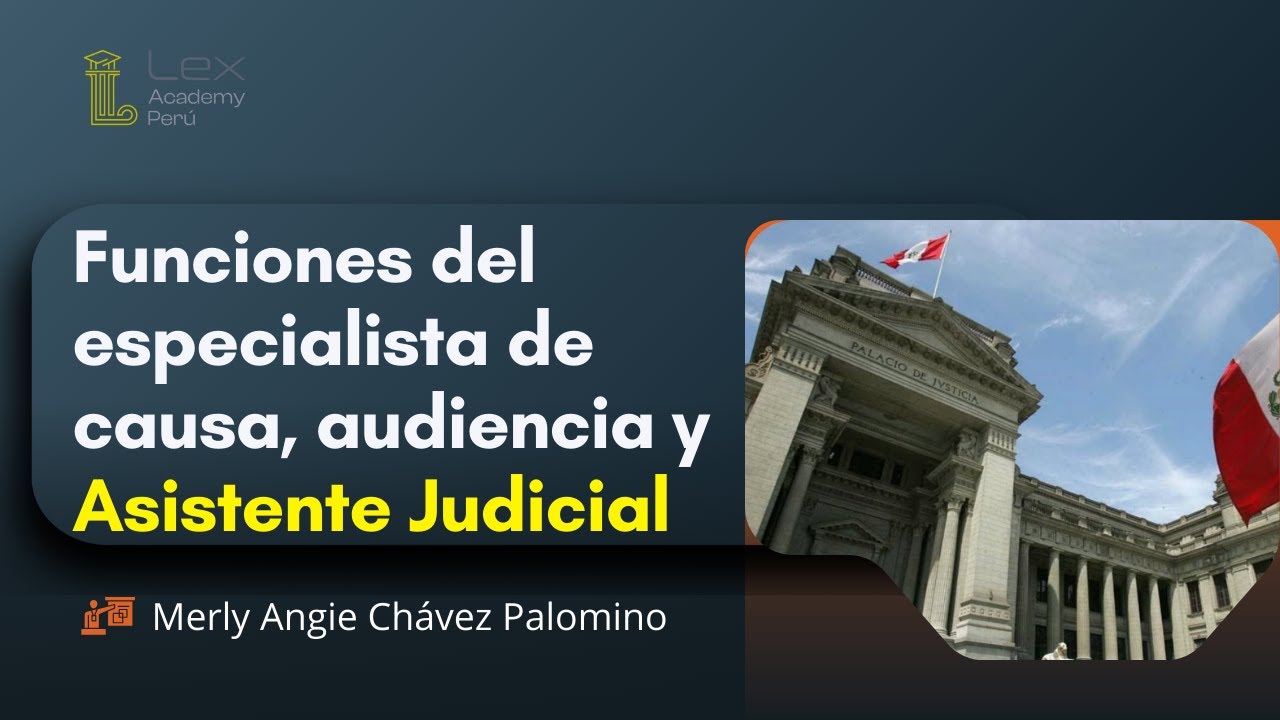 Funciones del especialista de causa, audiencia y asistente judicial