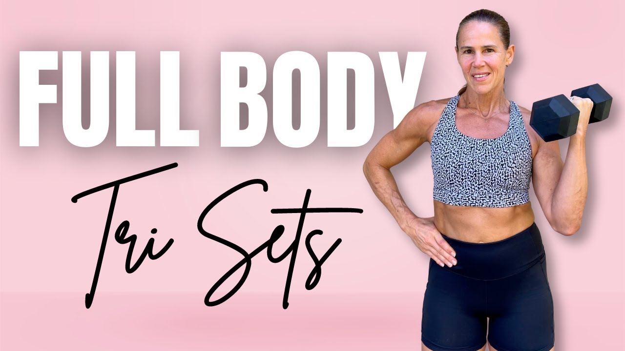 45 MIN FULL BODY TRI SETS with Dumbbells | Strong & Lean