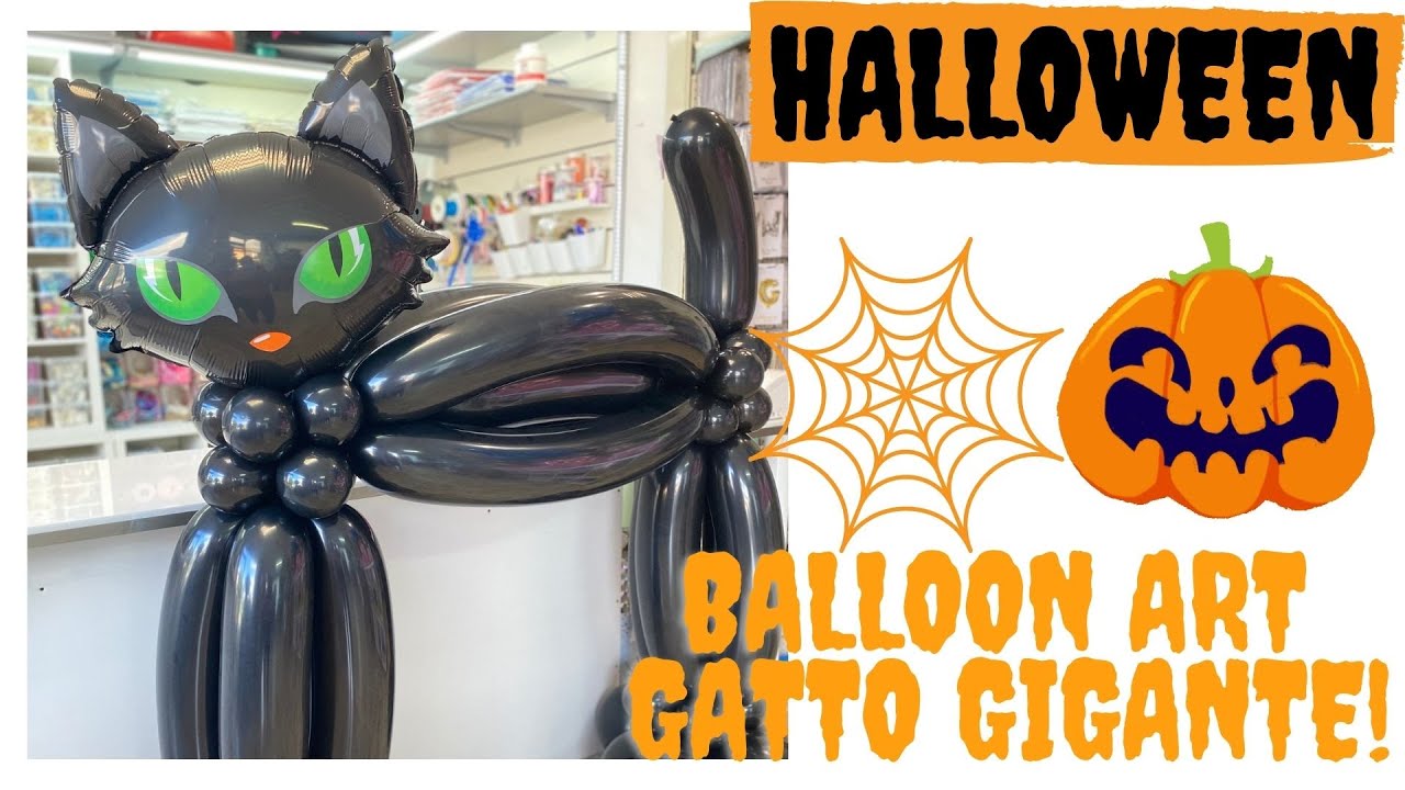 balloon art halloween gatto gigante !