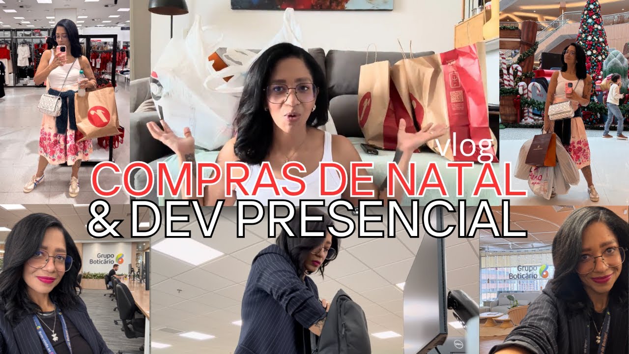 🎄 Um dia no shopping, outro no trabalho!
