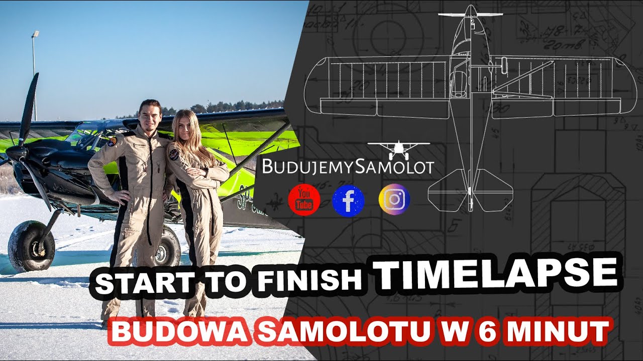 TIMELAPSE Budowa samolotu w 6 minut. BushCat STOL Plane Build Time-Lapse Aircraft BudujemySamolot.pl