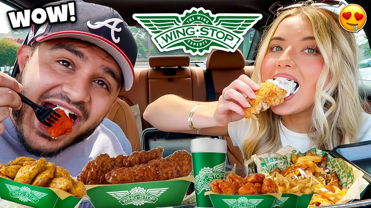 Wingstop Mukbang (LOTS of flavors)!! crispy tenders, wings, voodoo fries