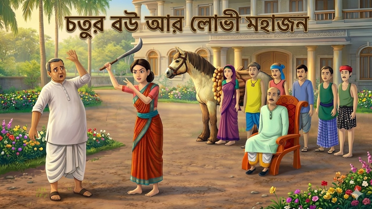 চতুর বউ আর লোভী মহাজন | Bengali Moral Story | Bangla Village Cartoon | Wahid Creation