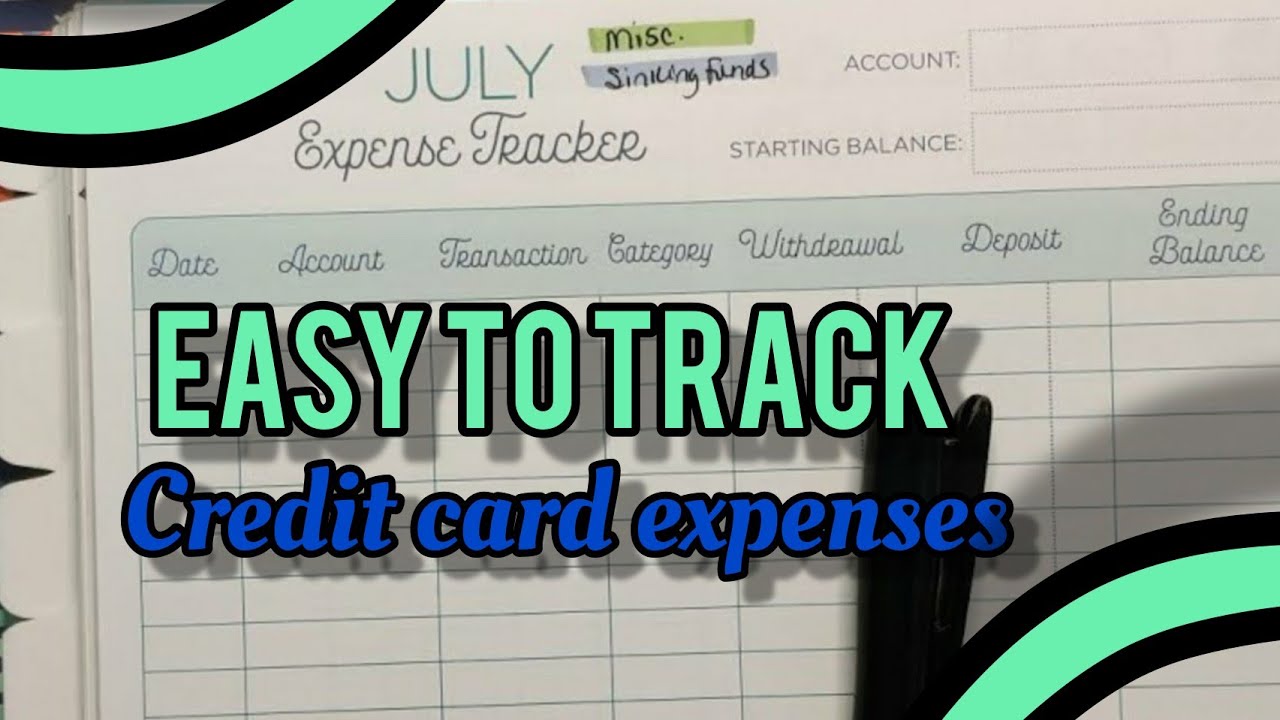 HOW TO TRACK EXPENSES | Credit Card Expense Tracking | VERY EASY FOR BEGINNERS