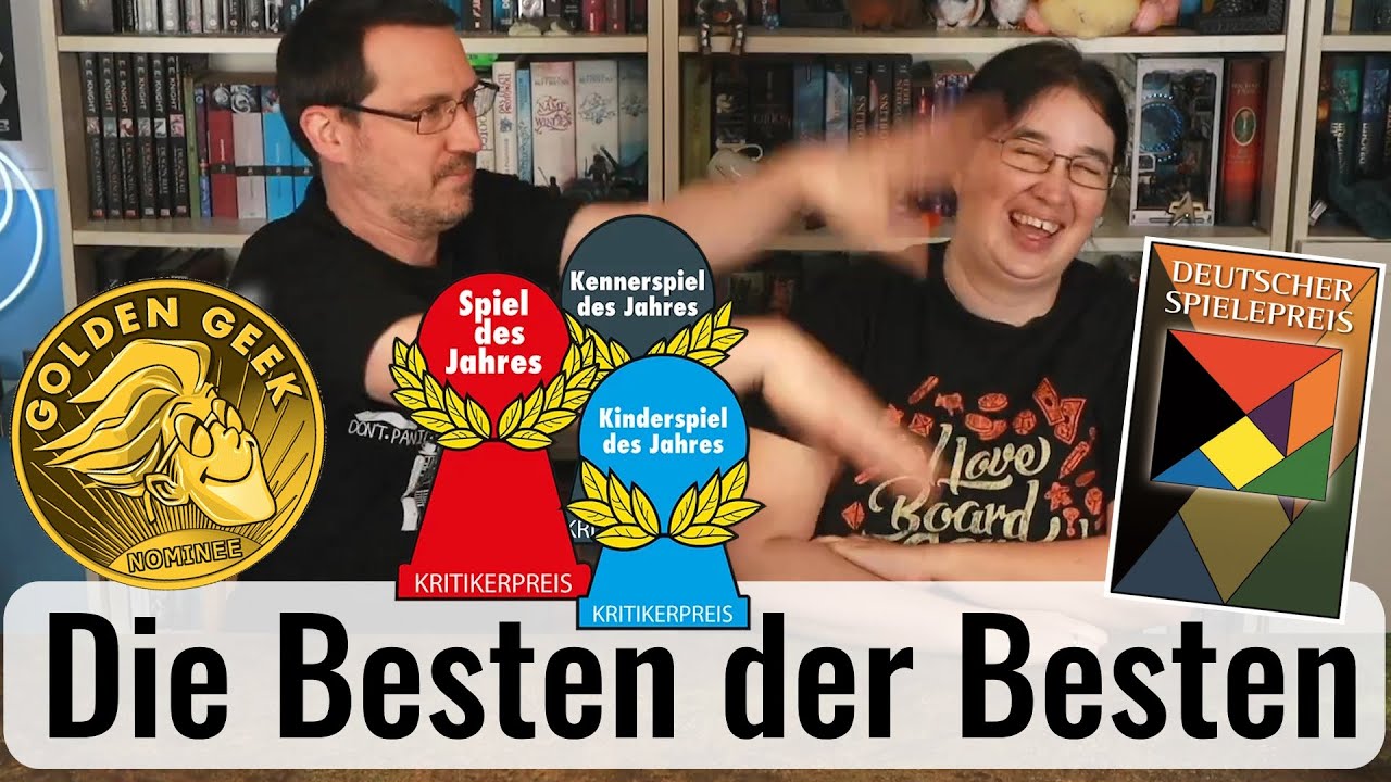 Top 10 - die Besten der besten Brettspiele - Spiel des Jahres, deutscher Spielepreis und Golden Geek