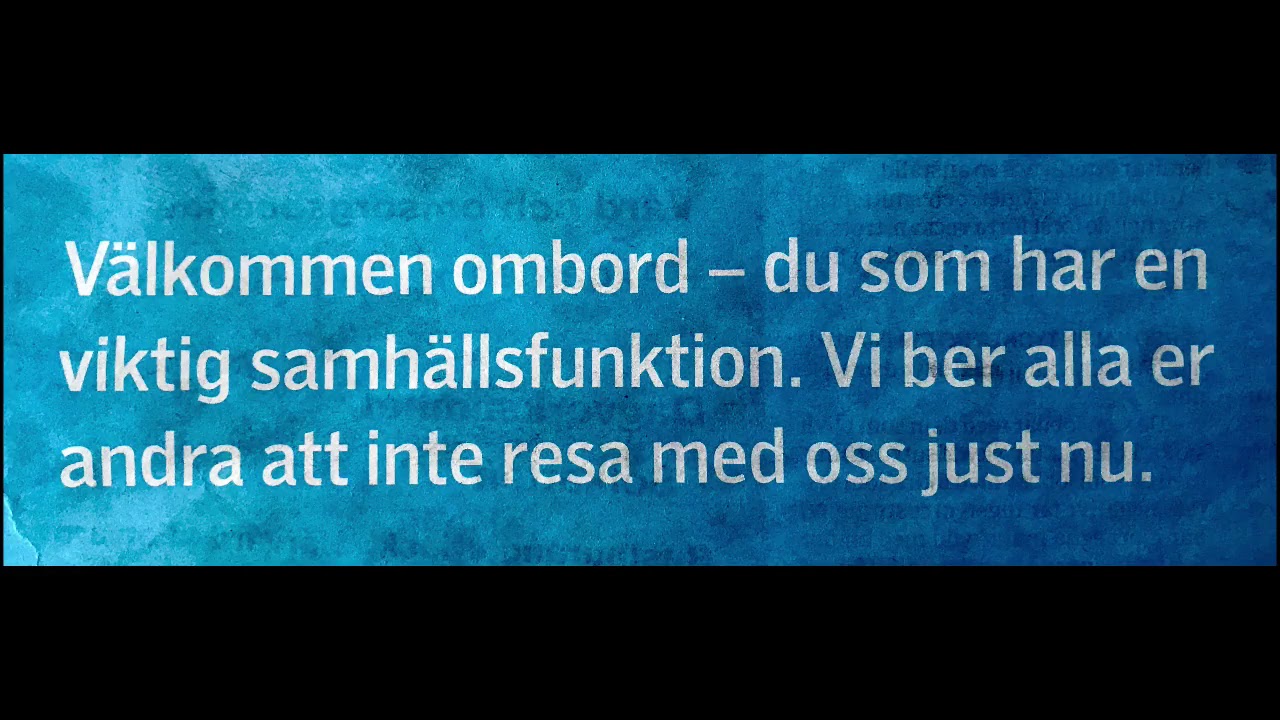 Meddelande fr&aring;n Stor-Stockholms Lokaltrafik (SL).