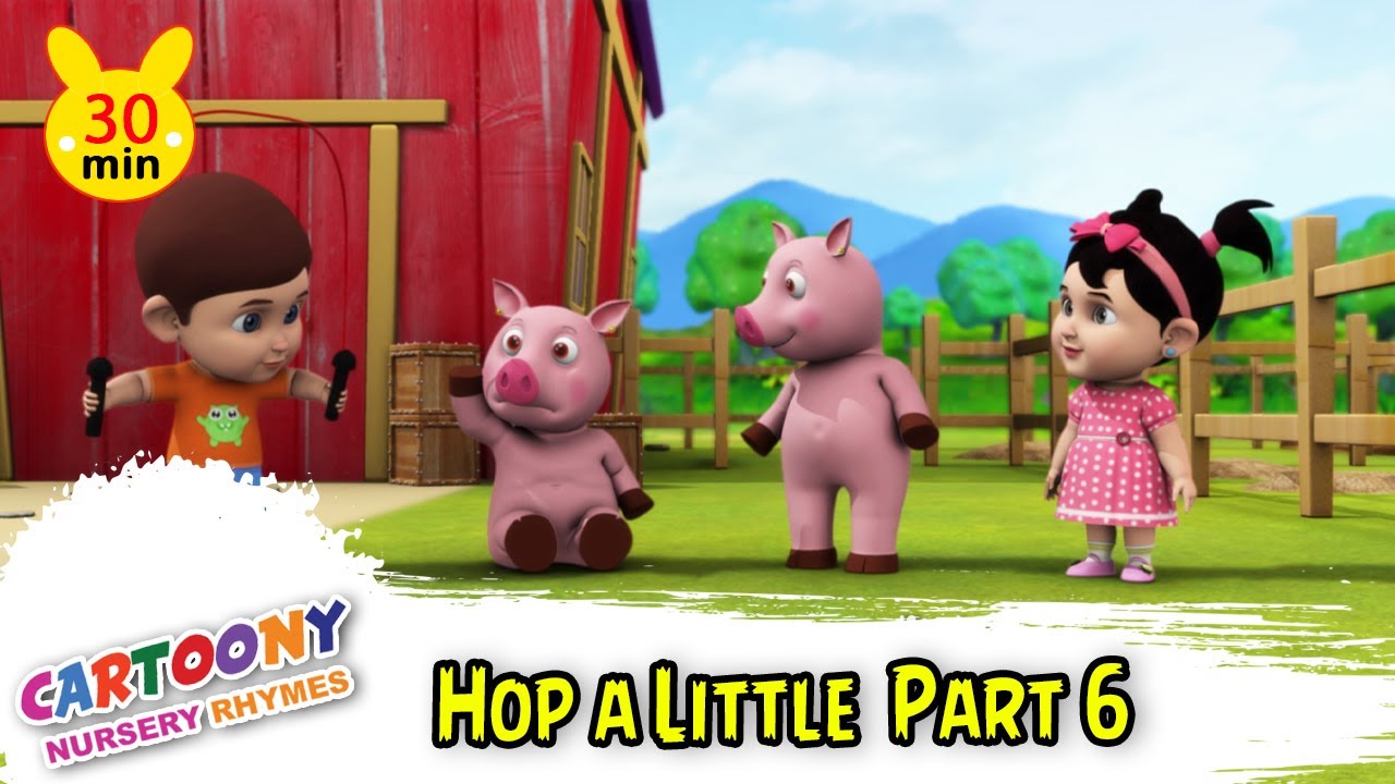 Hop A Little Pigs Part 5 - Popular Nursery Poem | Pigs Rhymes For Kids | Cartoony Nursery Rhymes
