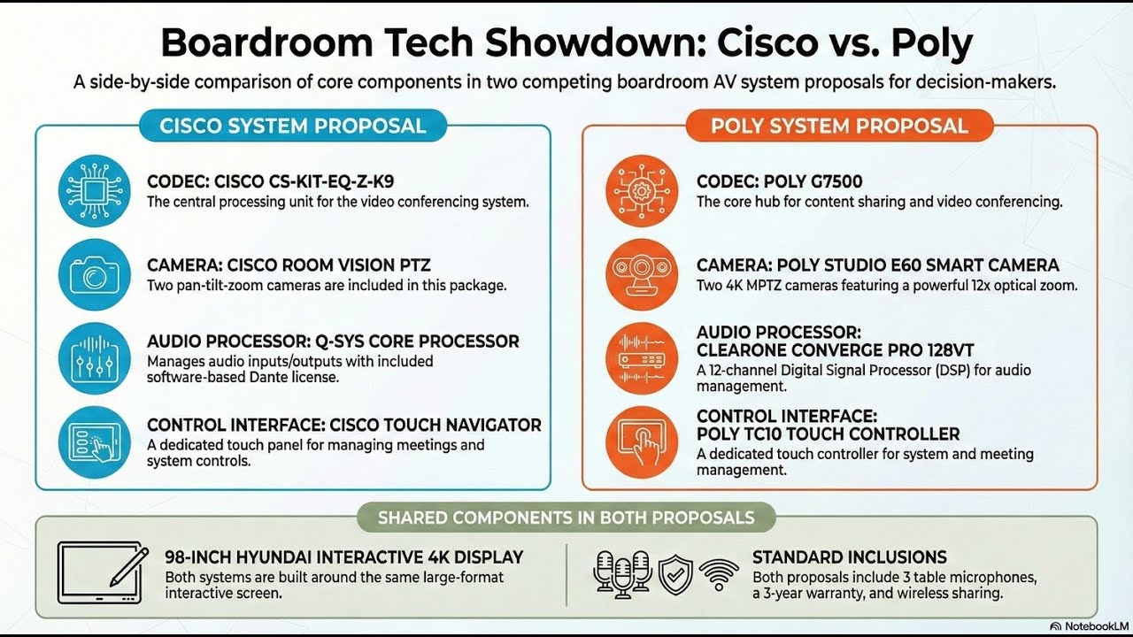 Cisco vs  Poly: The Ultimate Boardroom AV Showdown