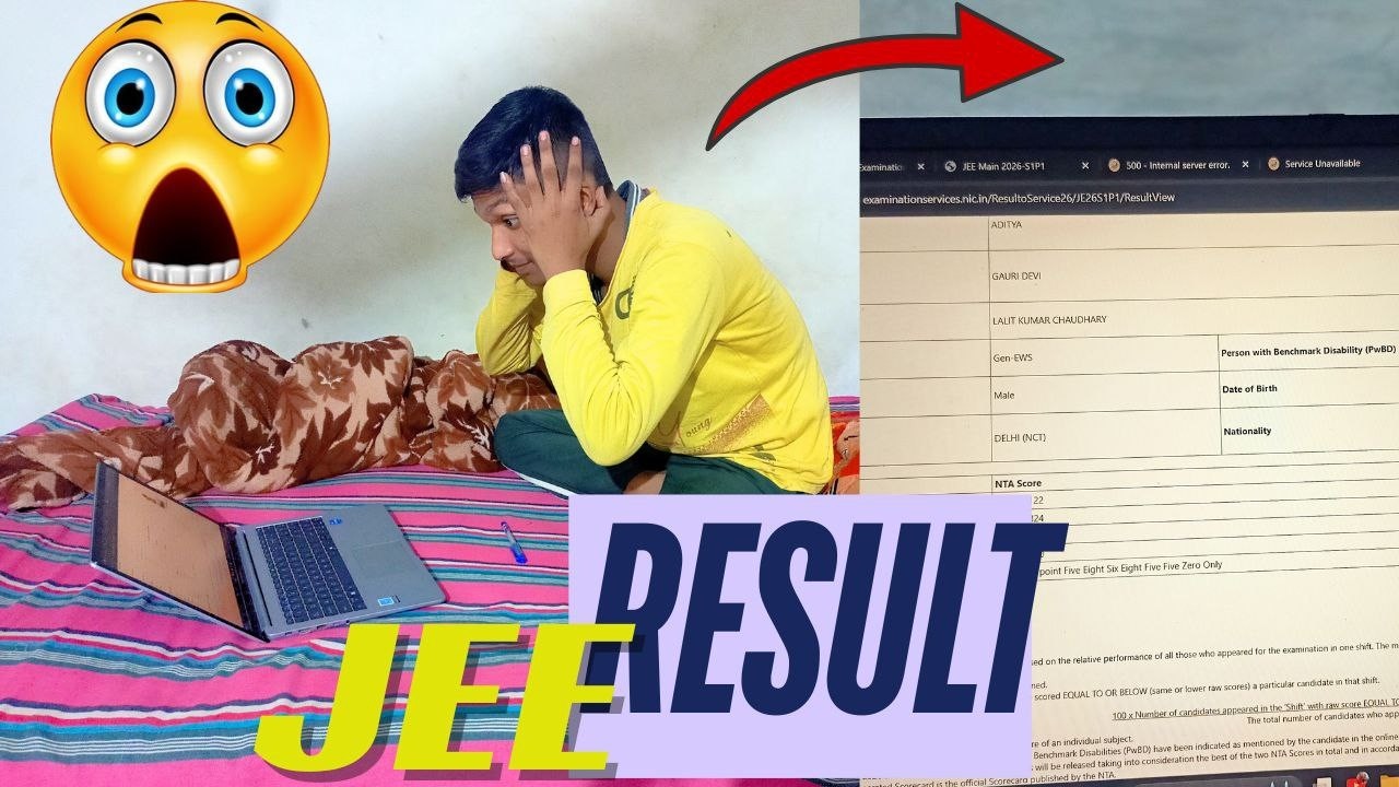 JEE MAINS RESULT IS OUT !! my unexpected result *5.8% #jee