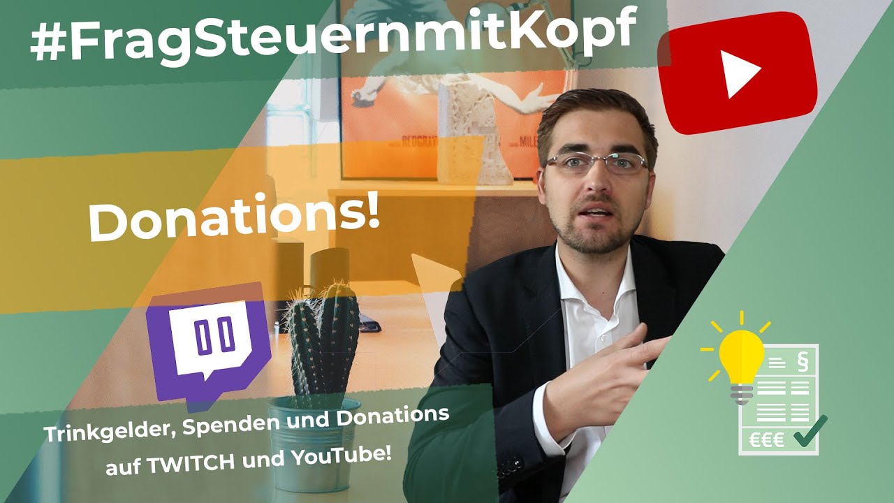 Sind Donations steuerpflichtig? - Streaming auf Twitch und YouTube!
