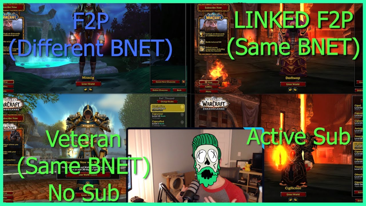 Twink Account Statuses Explained | F2P? Linked F2P? Veteran? | Shadowlands Twinking