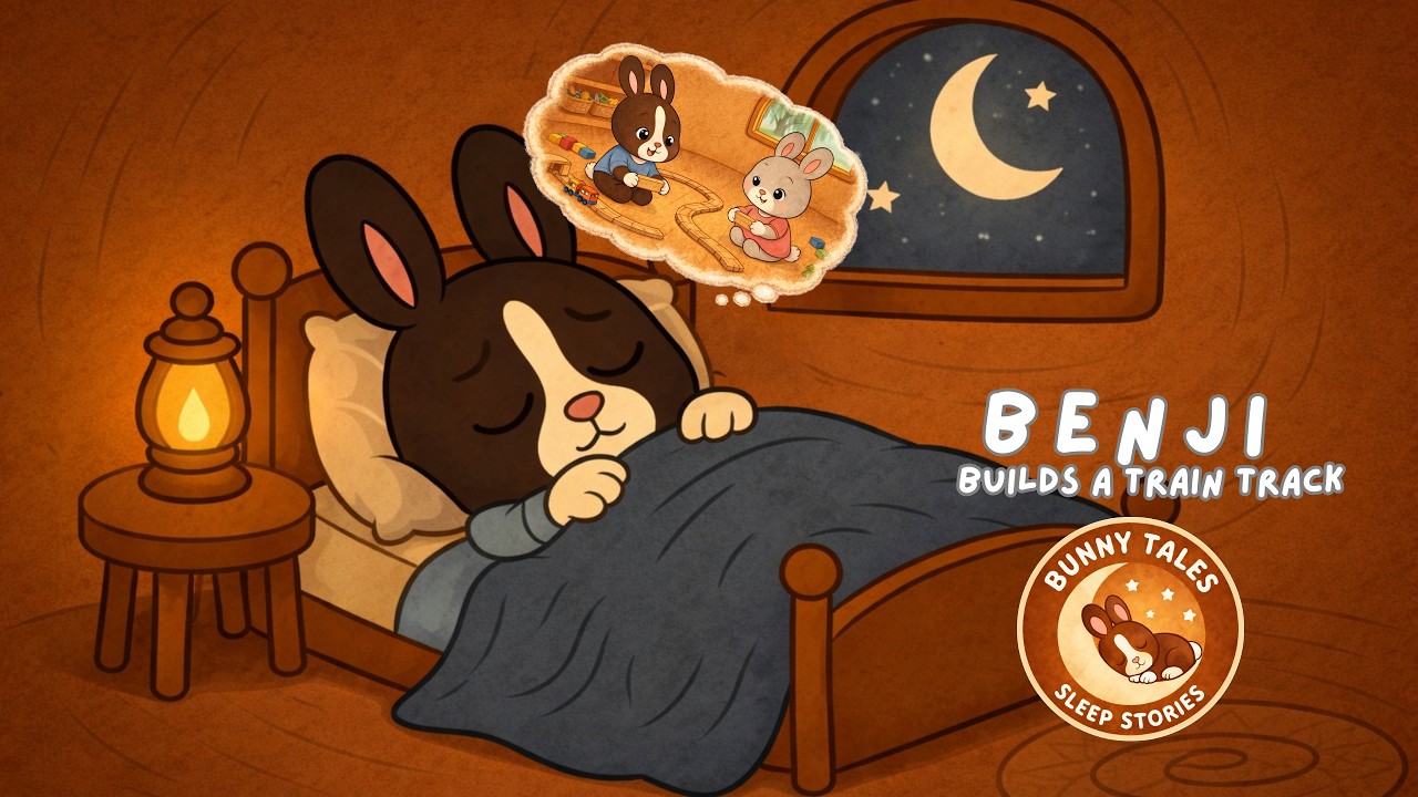 Benji Builds A Train 🐰 | Soothing Sleep Story for Children | Bunny Tales