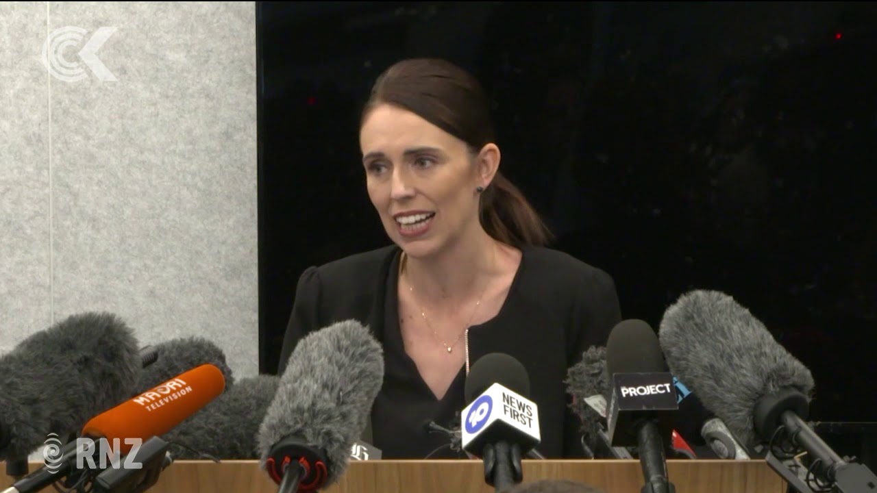 Jacinda Ardern in Christchurch, seeking to calm, comfort