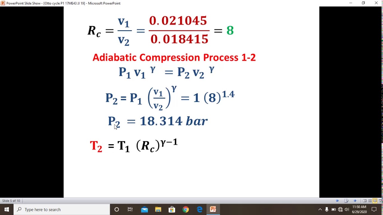 Otto Cycle Problem 15ME43 June July  2019