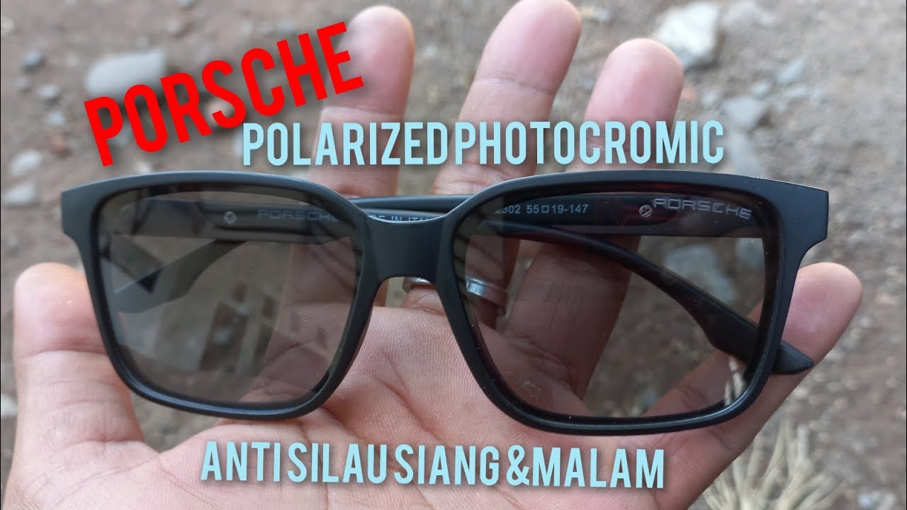 kacamata porsche polarized photocromic  anti silau siang malam paser ikan mancing berkendara