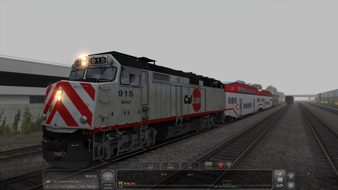 Train Simulator 2020 - [EMD F40PH-2CAT] - Caltrain 915 to CEMOF - Part 2 - 4K UHD