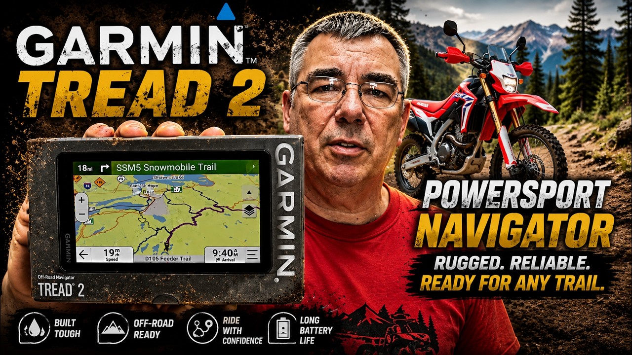 Garmin Tread 2 6&rdquo; Powersport Navigator Off Road GPS Adventure Motorcycle Dual Sport