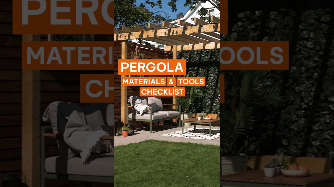 DIY Pergola: tools & materials checklist 🪚🛠️🧰  #DIY #Howto #BandQ