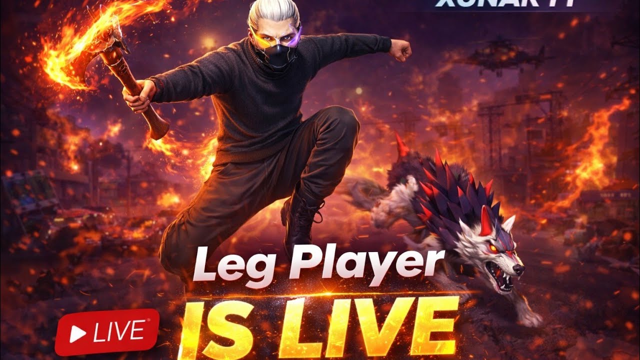 🔴LIVE🔴FREEFIRE GAMPLAY WITH LEG 🦵#freefirelive#legplayer#xunarff