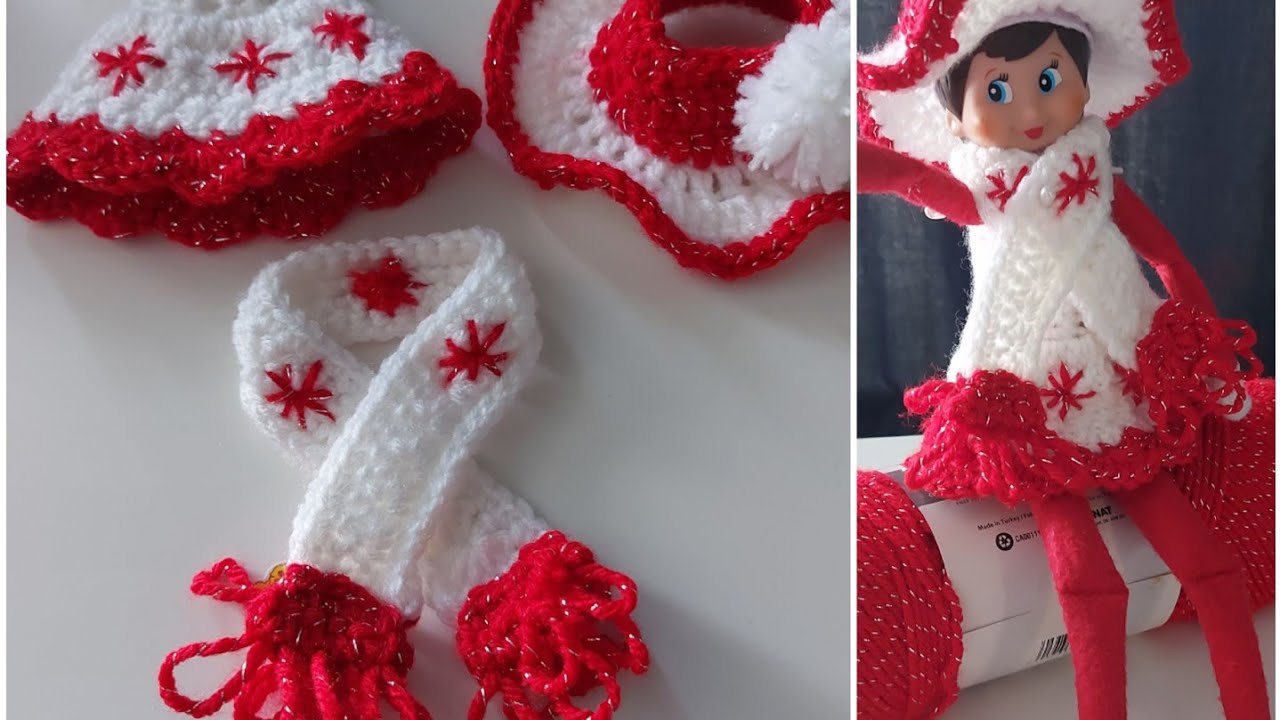 Crochet | Elf on the Shelf Dress and Accessories. Part 1