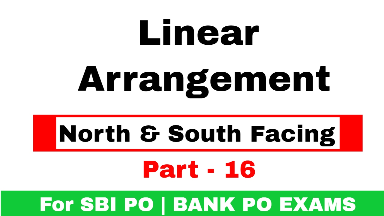 Reasoning Linear Arrangement two Row  for SBI PO | BANK EXAMS Part 16