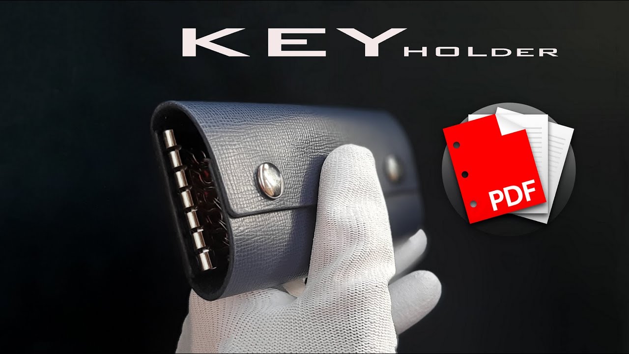 Leather Key Holder wallet for 6 keys and 1 card / PATTERN /