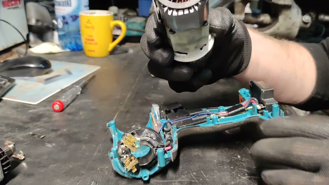Makita DDF482 spalony silnik. Wymiana na nowy 18V