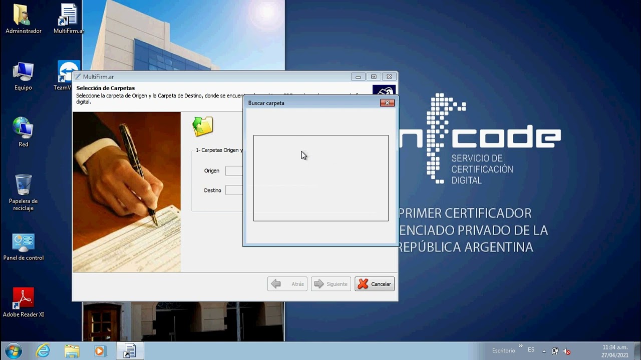 DEMOSTRACIÓN - INSTALACIÓN DE APLICACIÓN PARA FIRMA DIGITAL DE DOCUMENTOS EN FORMATO .PDF DE FORMA