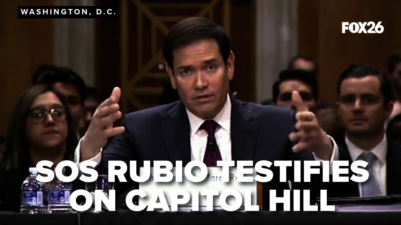 Secretary of State Marco Rubio testifies during a Senate Foreign Relations Committee hearing