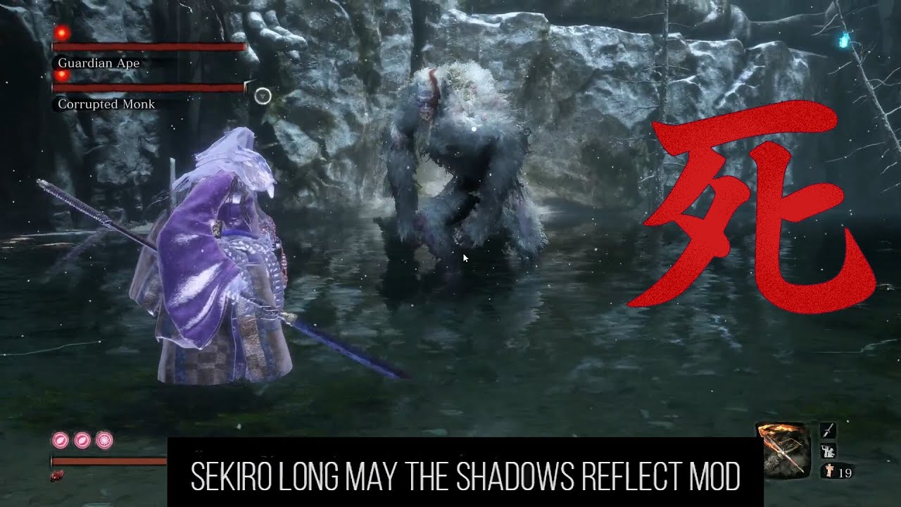 sekiro corrupted monk vs guardian ape long may shadow reflect [mod]