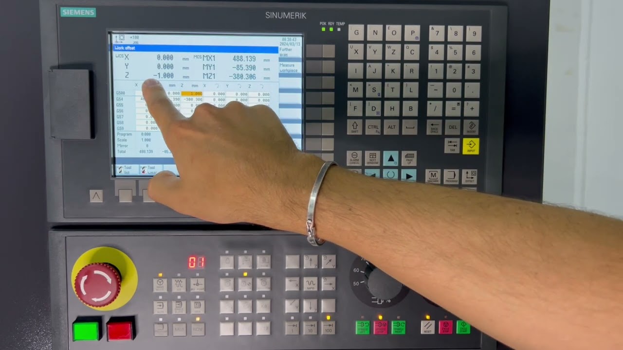 OFFSET E G500 EXTERNO - SIEMENS SINUMERIK 808D ADVANCED