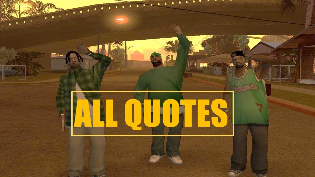 All Grove Street Members Quotes || Pedestrian Voice Lines
